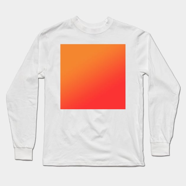 Orange to Red Gradient Long Sleeve T-Shirt by Whoopsidoodle